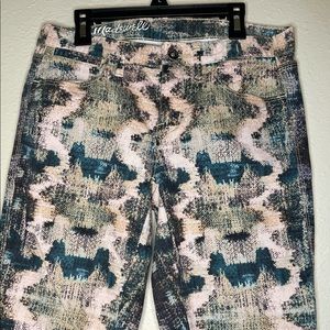 Women’s Madewell Printed Skinny Skinny Ankle Jeans - Size 26